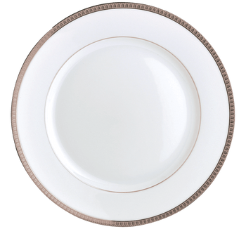 Christofle Malmaison Dinnerware: Dinner Plate, Porcelain Platinum-Finish